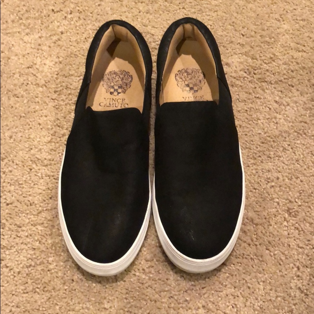 Vince Black Slid On Sneakers